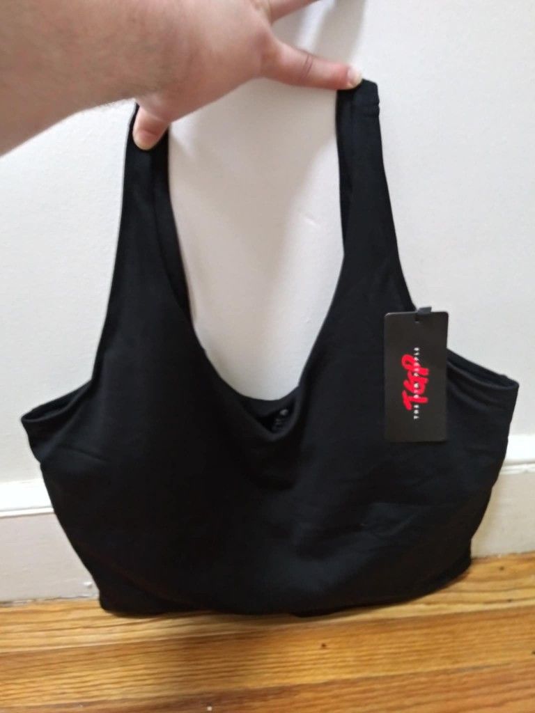 Black Women's Exercise Sports Bra Size 2XL Brand New Made From 80% Polyamide And 20% Spandex.