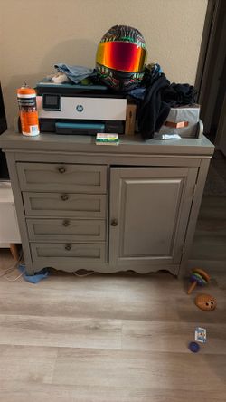 Green baby dresser