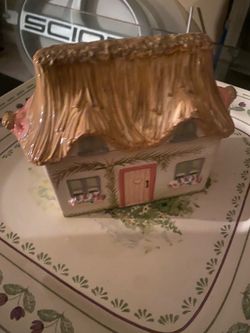 Ceramic Thatched Cottage Figurine