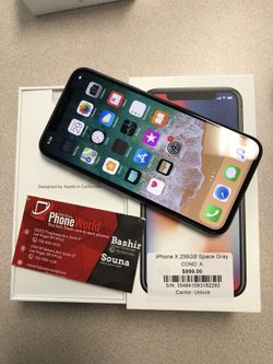 IN BOX IPHONE X WITH 256GB! UNLOCKED(ALL CARRIERS)