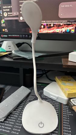 White LED Desk Lamp Flexible Gooseneck