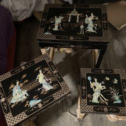 Mother Of Pearl And Abalone  Nesting Tables