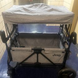 Gray Jeep kids wagon