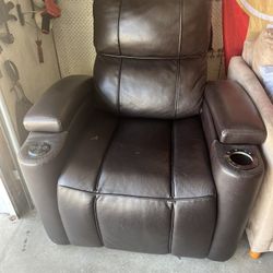 Brown Leather Recliner