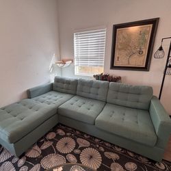 Teal Couch Sectional 