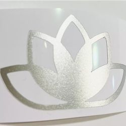 Lotus Decal Sticker in Silver, 2”x1.5”, NEW!