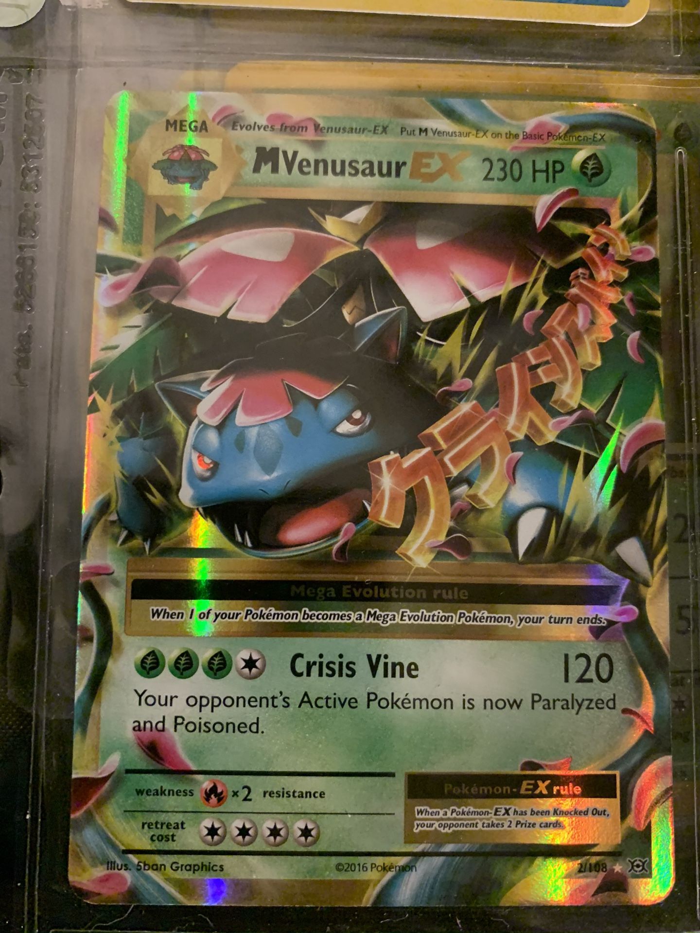 Mega M Venusaur EX - 2/108 - M/NM - Ultra Rare Holo - XY Evolutions - Pokemon