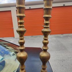 2 ' Brass Antiques Church Candle holder..