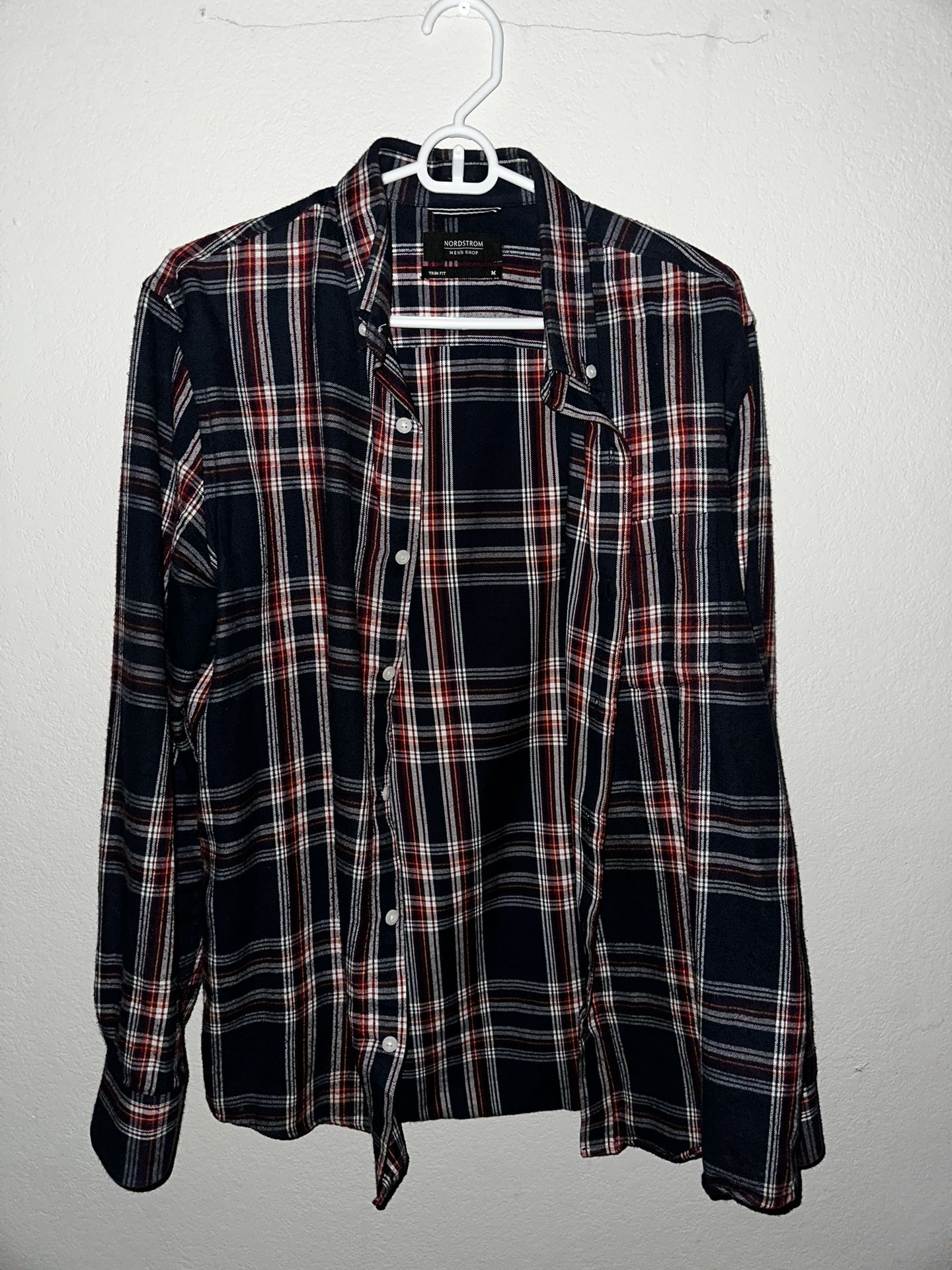 Nordstrom Medium/Small Navy Red Flannel