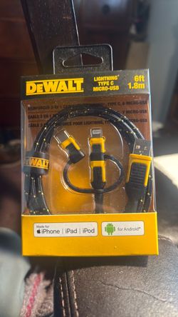 DeWalt 3-in-1 Charging Cable 6ft