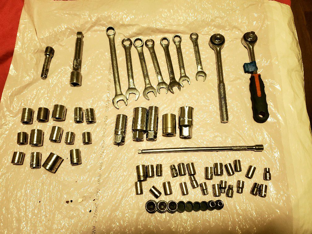 Assorted Sockets And Wrenches