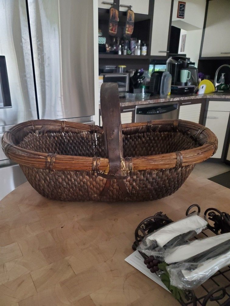 22" Long Brown Basket