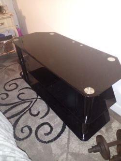 TV STAND 41 X 18 Inch Dark Tint Pyrex Glass