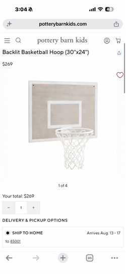 Pottery Barn Basketball Hoop