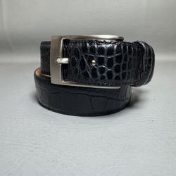 Nice!men's MARTIN DINGMAN ALLIgator embossed leather logo 36"  1  1/8" Wide $155