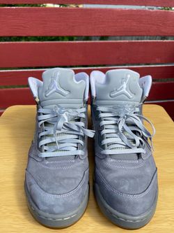 Air Jordan 5 Retro Grey Suede Sneakers