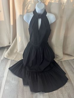 Halter Neck Black Dress Great For Halloween Costume. Brand New 
