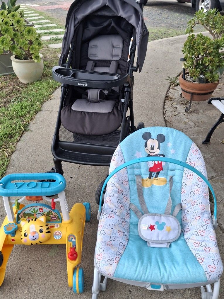Bundle Of Baby Stoller, Bouncer, Walker