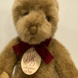 NWT Vintage 1987 15” Jointed Gund Bear Limited Edition B. Altmans 