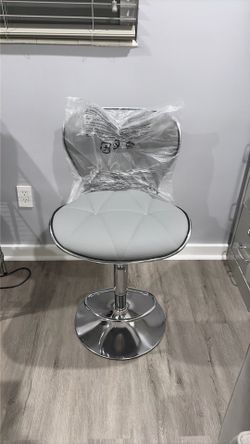 Modern Adjustable Swivel Bar Stool – Light Gray (4)