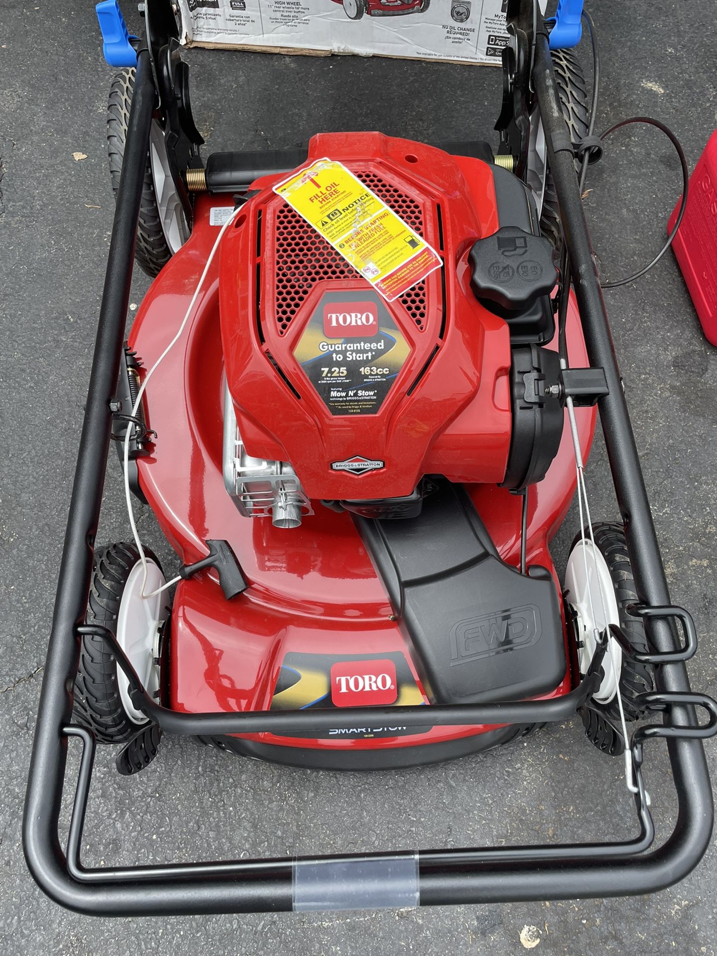 toro easy stow lawn mower