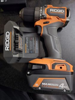 Ridgid Drill 4Ah Battery & Charger