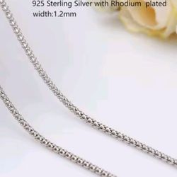 2025 NEW ** ITALY CLASSIC 50 INCHES (925) Sterling Silver Rope Chain Necklace Solid Silver Chain Italy.