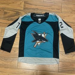 Sharks Jersey Teal Black White Stitched 