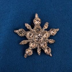 Snowflake Rhinestone Brooch