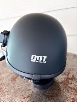 Cardo Neo KIT on Matte Black DOT Half Motorcycle Helmet