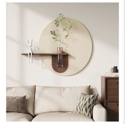 3D Textured Minimalist Round Neutral Wall Art