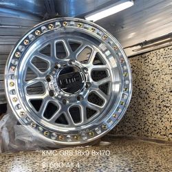 KMC GRS 18x9 8x170 $1’500 All 4