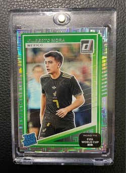 2025-26 Gilberto Mora Donruss Rated Rookie PRIZM MAZE SP Rookie Card. Mexico.