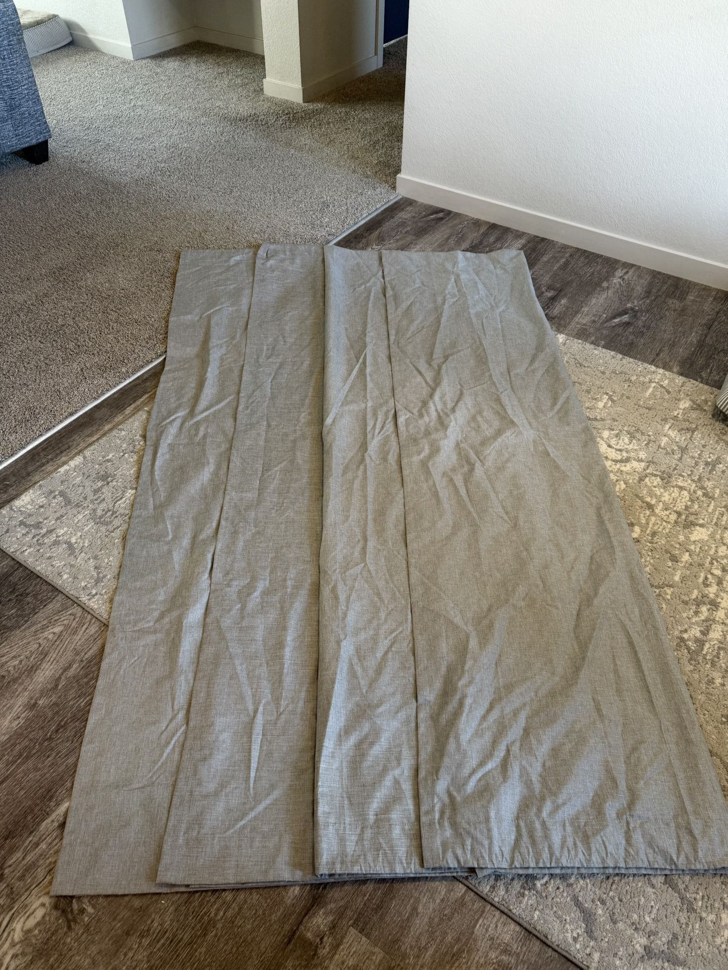 Grey Curtains - 4 Panels