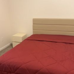 King Size Bed, Mattress And Two Night Stands 