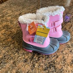 Toddler Denver Winter Boots Cat & Jack Light Pink Waterproof Size 6 $30