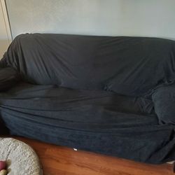 3 Person Couch Sofa Cover Black