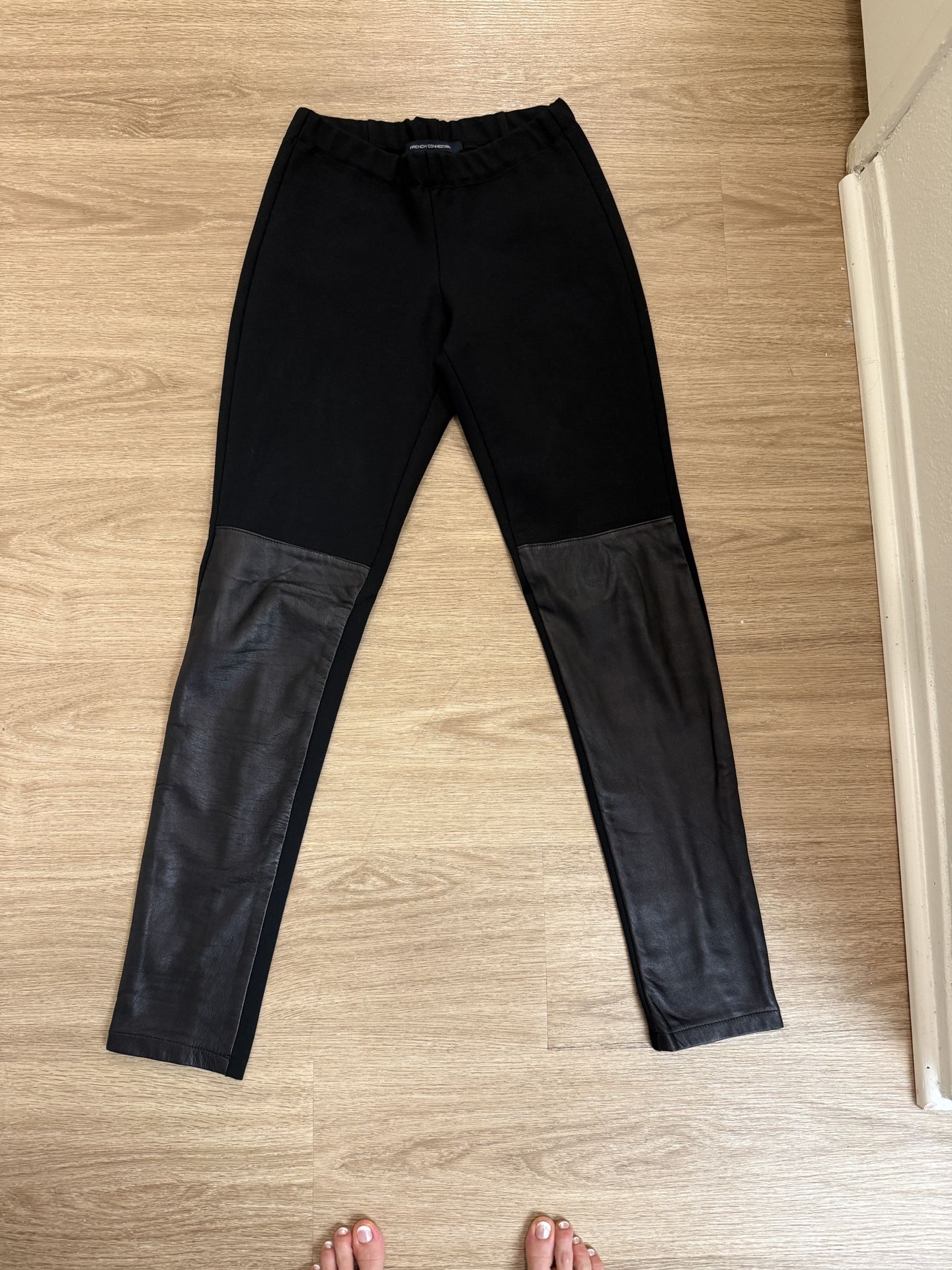 Genuine leather French connection leggings size 4