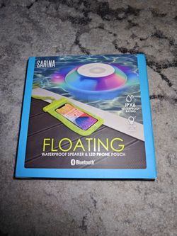 SARINA Floating Waterproof Speaker & LED Phone Pouch, Bluetooth