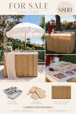 Event Cart with Trays and Boards