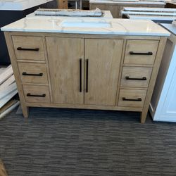 48” Bathroom Vanity In Wood Color 
