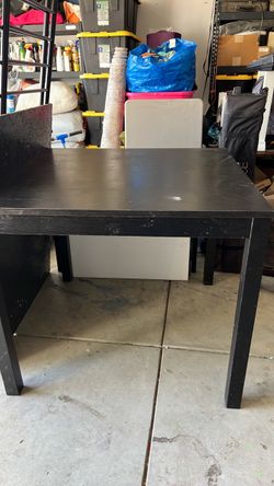 Black Square Wood Table