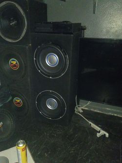 Dual Subwoofer Speaker Cabinet