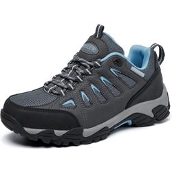 SHULOOK Hiking Shoes Women | Waterproof Shoes for Women | Comfortable & Light-Weight & Non-Slip | Women's Hiking Shoes Walking Trekking Camping Tennis