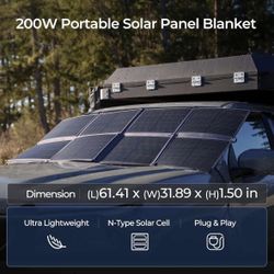 Renogy 200W Portable Solar Panel Blanket (plug & Play)