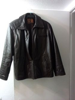 ST John Bay Leather  Coat