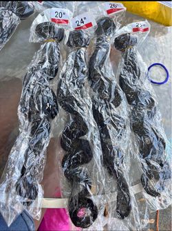 Black Hair Bundles 20" 22" 24" 26" – 4 Pack