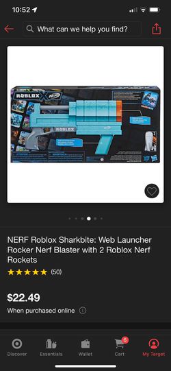 Nerf Roblox SharkBite: Web Launcher Rocker Blaster, Includes Code