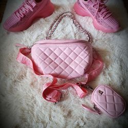 Pink Bag And Shoe Set 