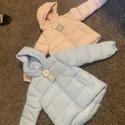 2 Swiss Tech Puffer Girl Jackets New 